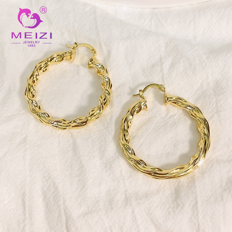 gold hoop studs diamond wedding bridal earrings for women
