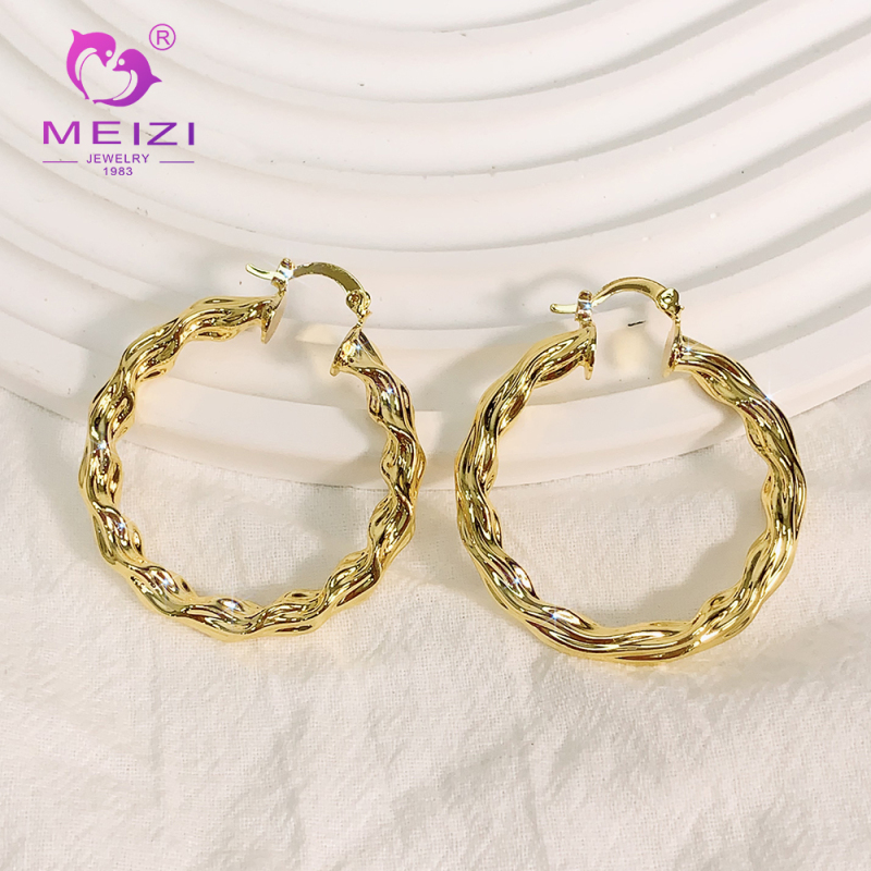 gold hoop studs diamond wedding bridal earrings for women