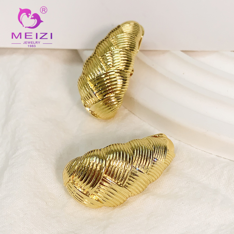 18k hypoallergenic gold wedding bridal statement earrings