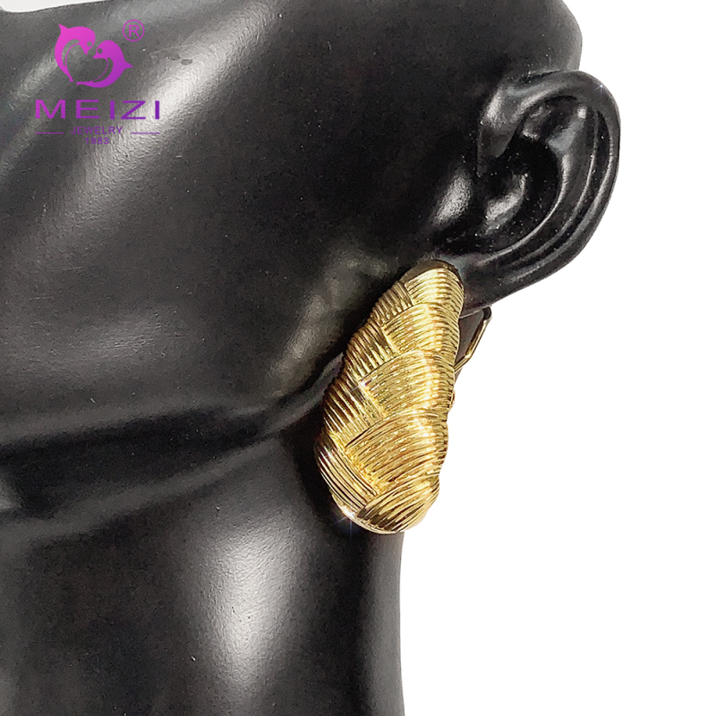 18k hypoallergenic gold wedding bridal statement earrings