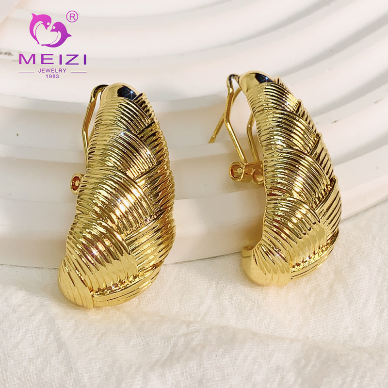 18k hypoallergenic gold wedding bridal statement earrings