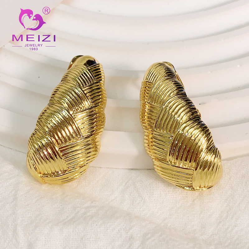 18k hypoallergenic gold wedding bridal statement earrings