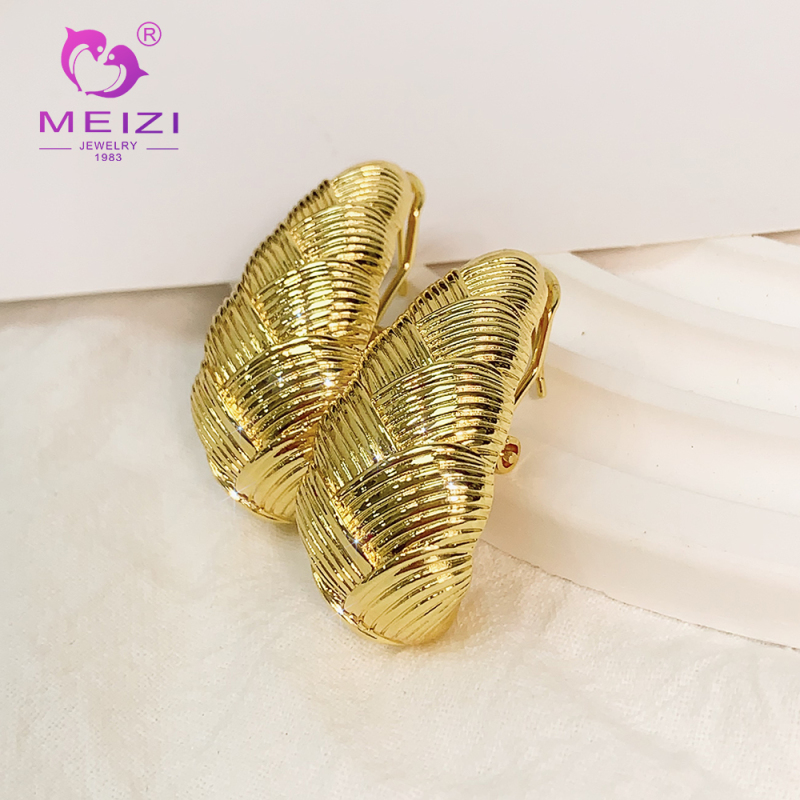 18k hypoallergenic gold wedding bridal statement earrings