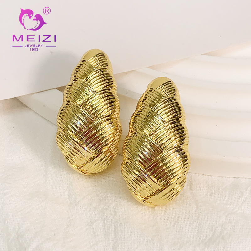 18k hypoallergenic gold wedding bridal statement earrings