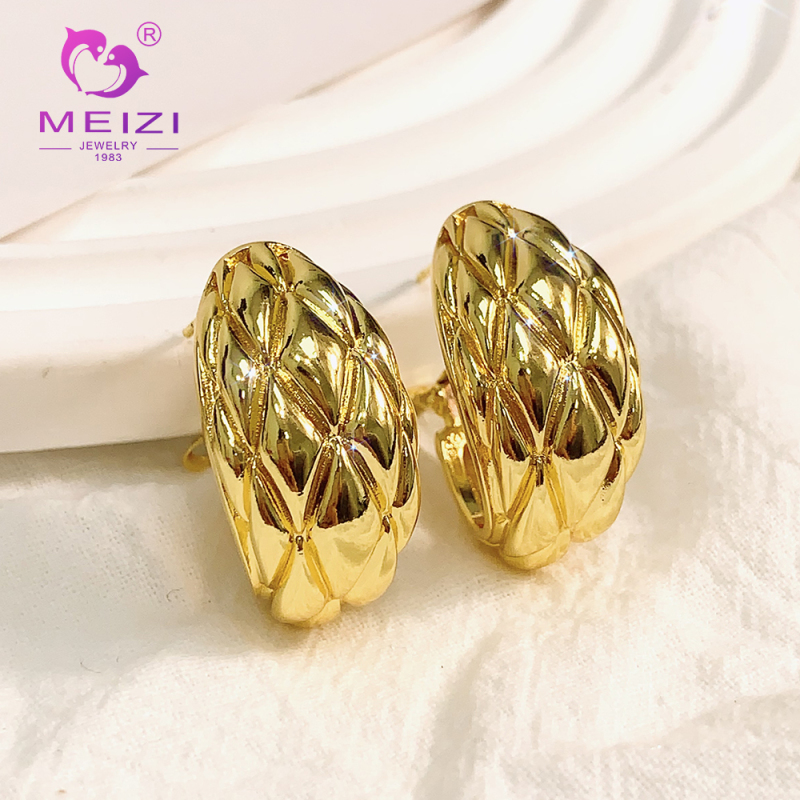 fashion cute hypoallergenic stud bridesmaid gold plated earrings