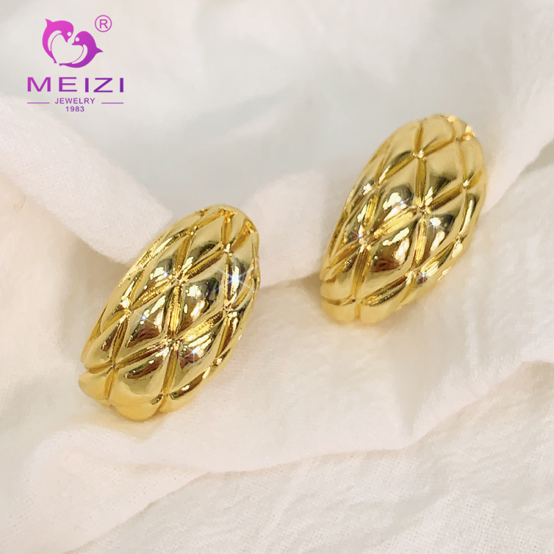 fashion cute hypoallergenic stud bridesmaid gold plated earrings
