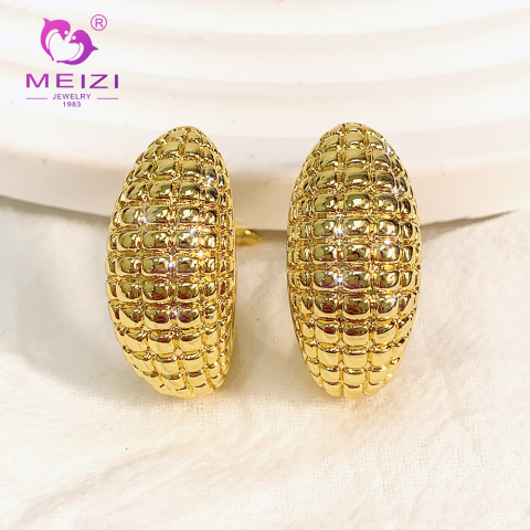 Boucles d'oreilles hypoallergéniques en or, déclaration de luxe, mode personnalisée, vente en gros, en vrac