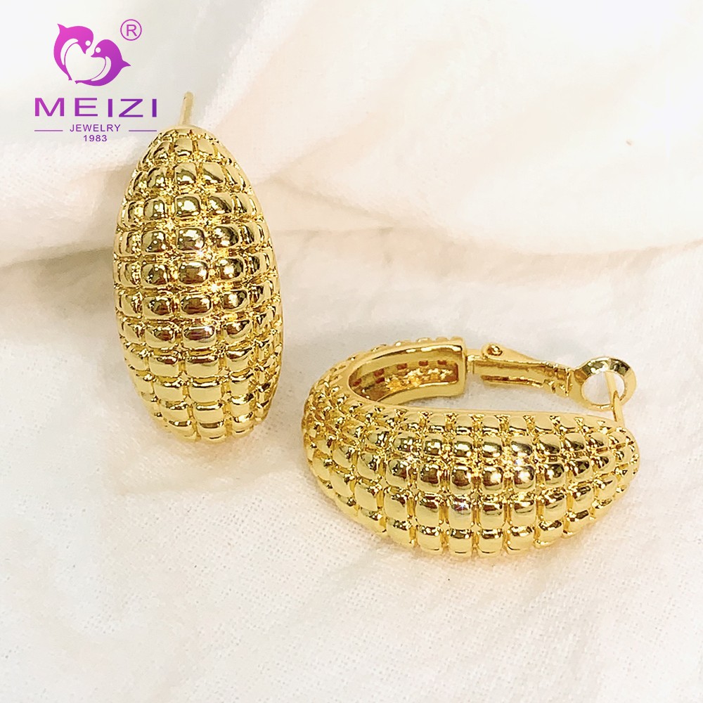 luxury statement gold earrings