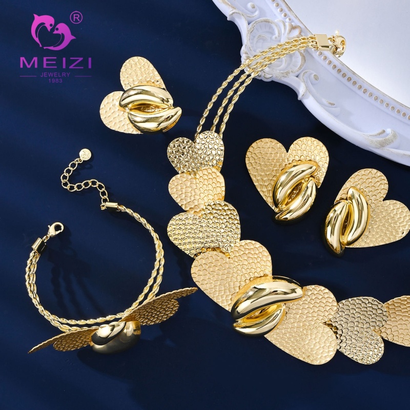 Set Barang Kemas Vintaj Romantik Bersalut Emas Wanita