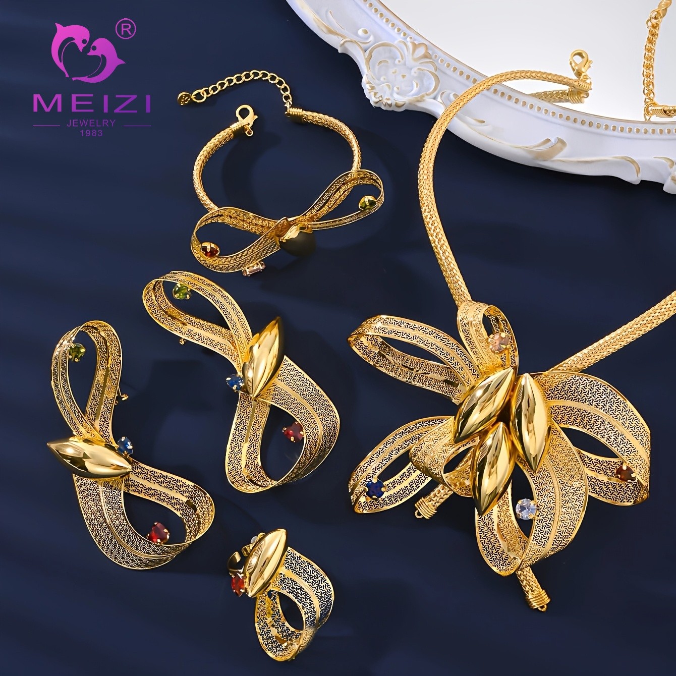 Gold-Plated Artistic Jewelry Set Gold-Plated Artistic Jewelry Set