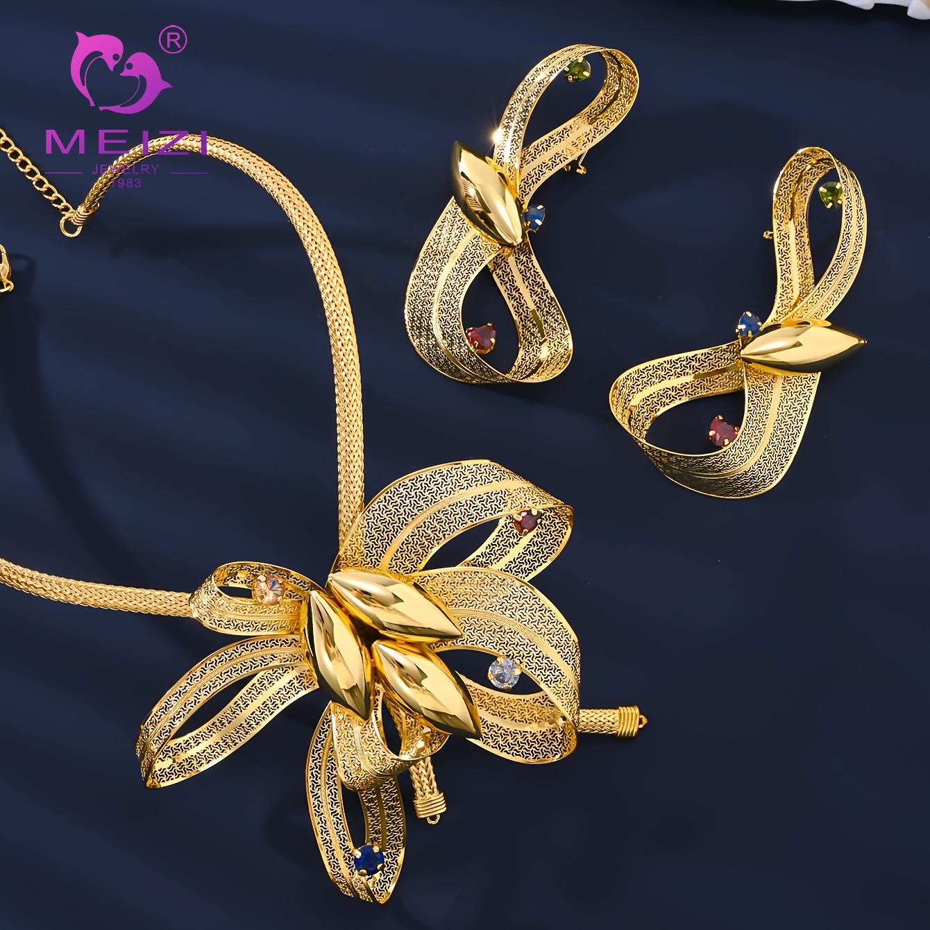 Gold-Plated Artistic Jewelry Set Gold-Plated Artistic Jewelry Set