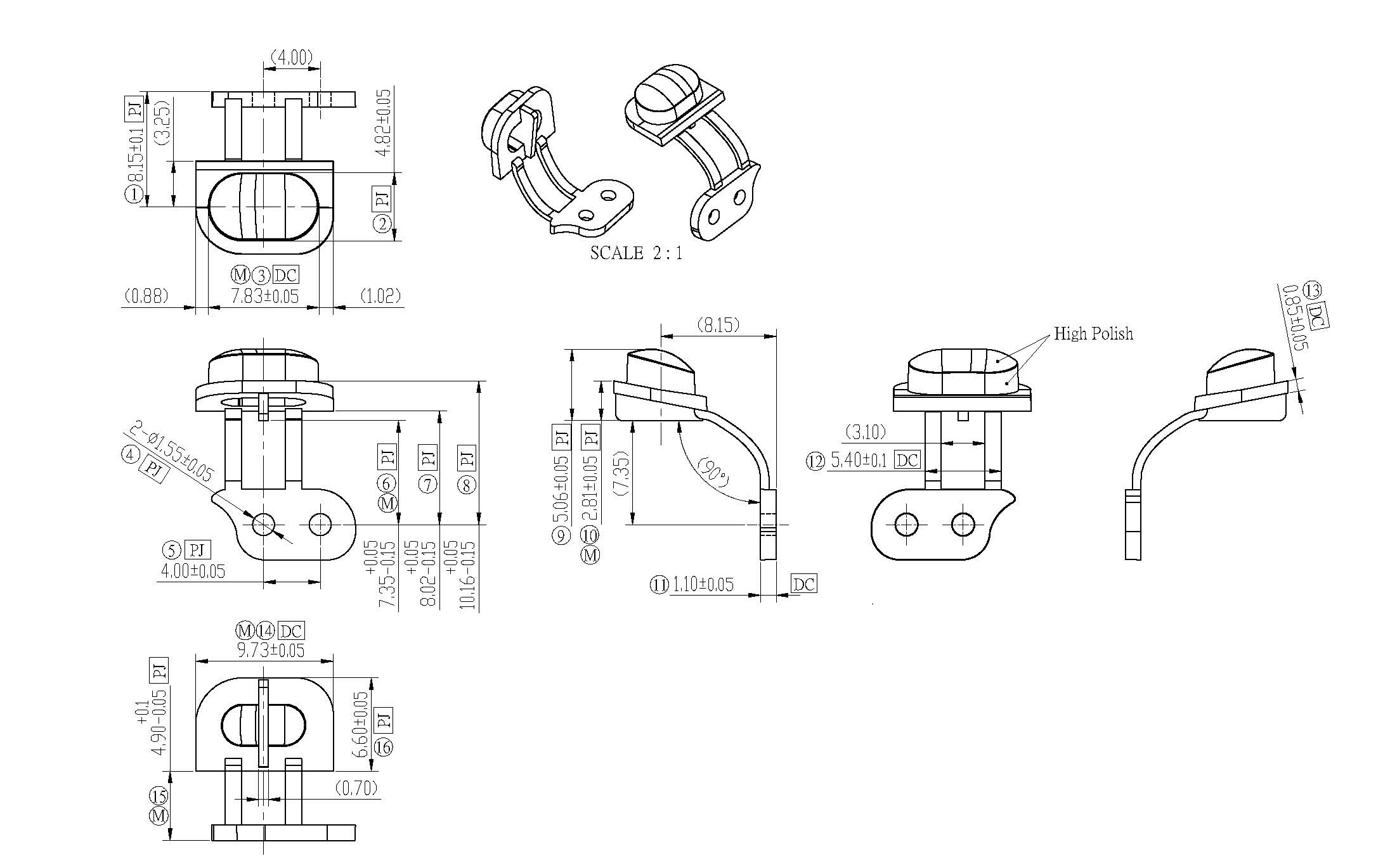 Head-worn earphone Injection parts