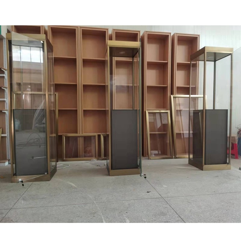 Supply Custom toughened glass jewelry display wooden Bracelet