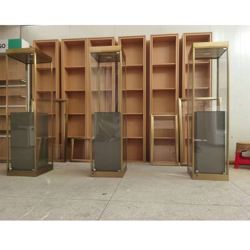 Supply Custom toughened glass jewelry display wooden Bracelet