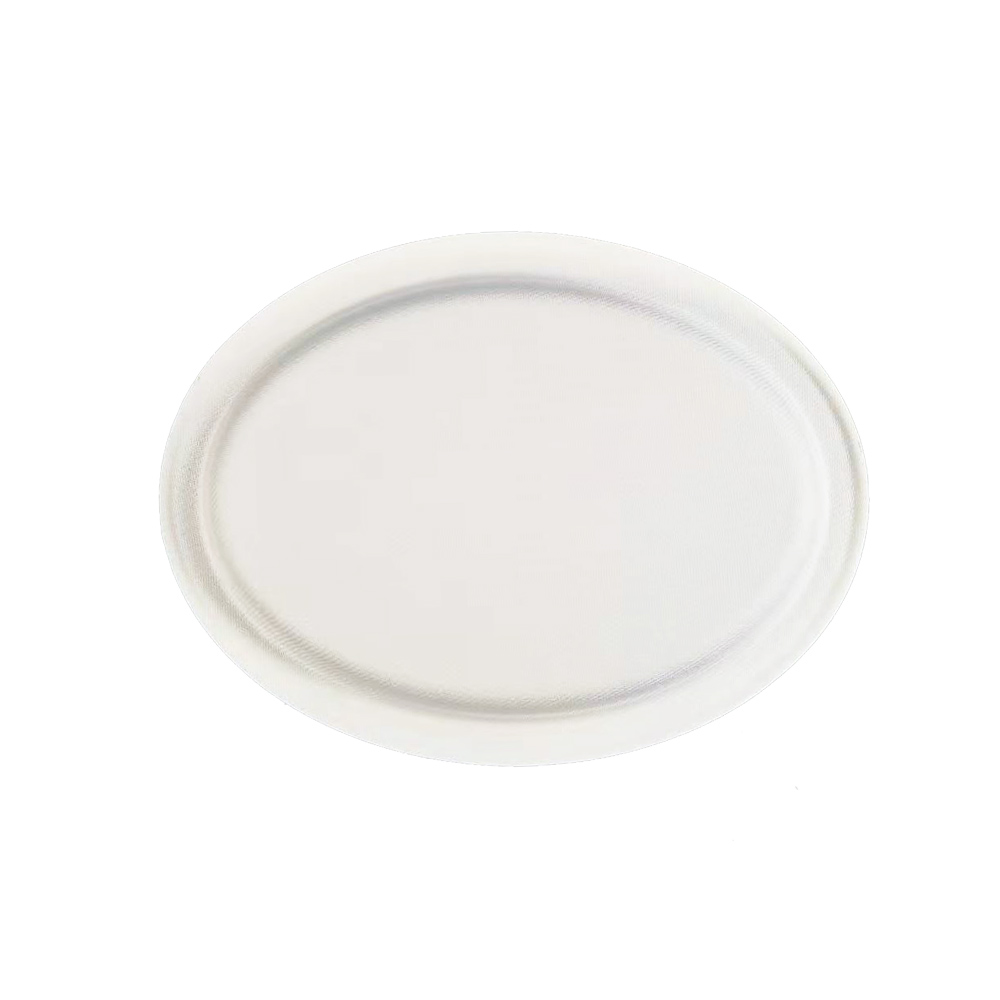 Heavy-duty Natural Disposable Oval Bagasse Plate