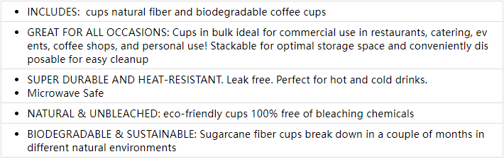 sugarcane bagasse cup