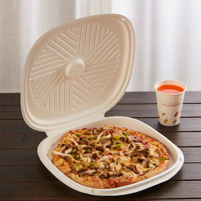 Китай 12-дюймовая коробка для упаковки пиццы из сахарного тростника, производитель