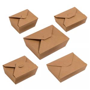 Китай Коробка для еды из переработанной коричневой крафт-бумаги, производитель
