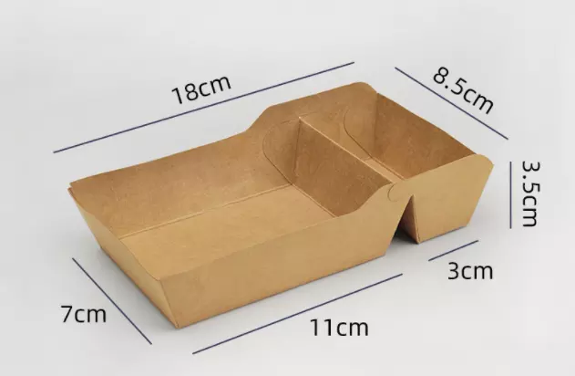 disposable kraft food paper boat food tray