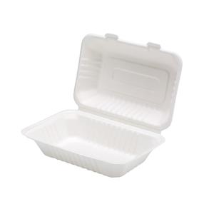 Zuckerrohr-Bagasse-Lebensmittel-Lunchbox, 22,9 x 15,2 cm