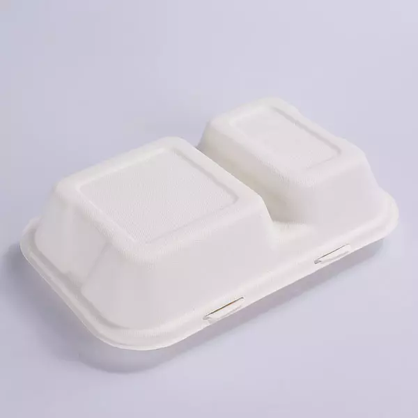 Китай Коробка для еды с прямоугольным отделением из жмыха сахарного тростника 9 x 6, производитель