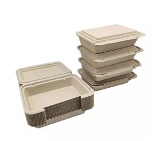 sugarcane bagasse pulp fast food lunch boxes