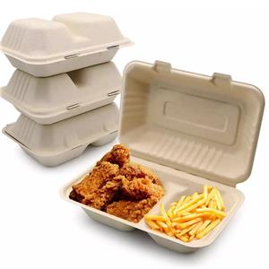 clamshell sugarcane bagasse lunch food boxes