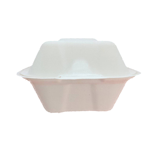 5 inch food container bagasse burger box