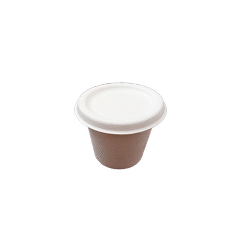 Bagasse Fiber Cups With Lids 4 Oz