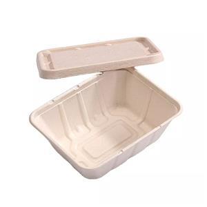 Abbaubare Lunchbox zum Mitnehmen aus Zuckerrohrpulpe, One-Stop-Paket