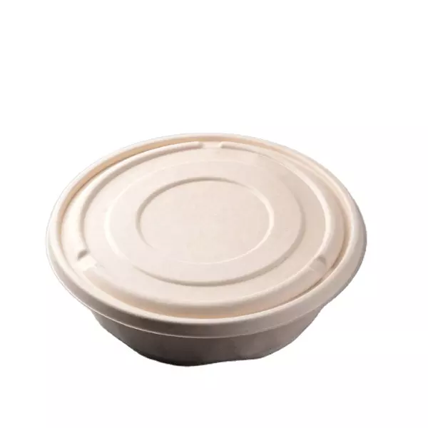 2500ml disposable compostable sugarcane ramen bowl with lid