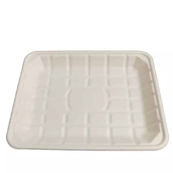 disposable bagasse pulp meat tray