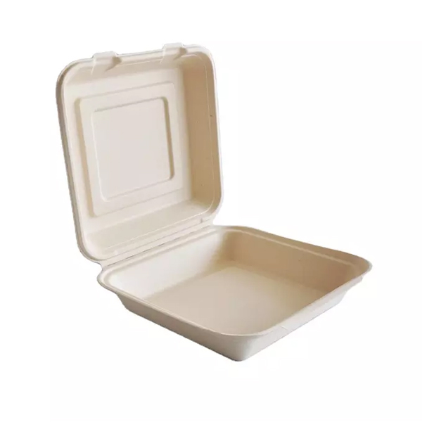 comida caixa em forma de concha bagaço de cana recipiente produto