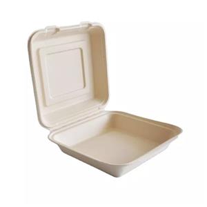 comida caixa em forma de concha bagaço de cana recipiente produto