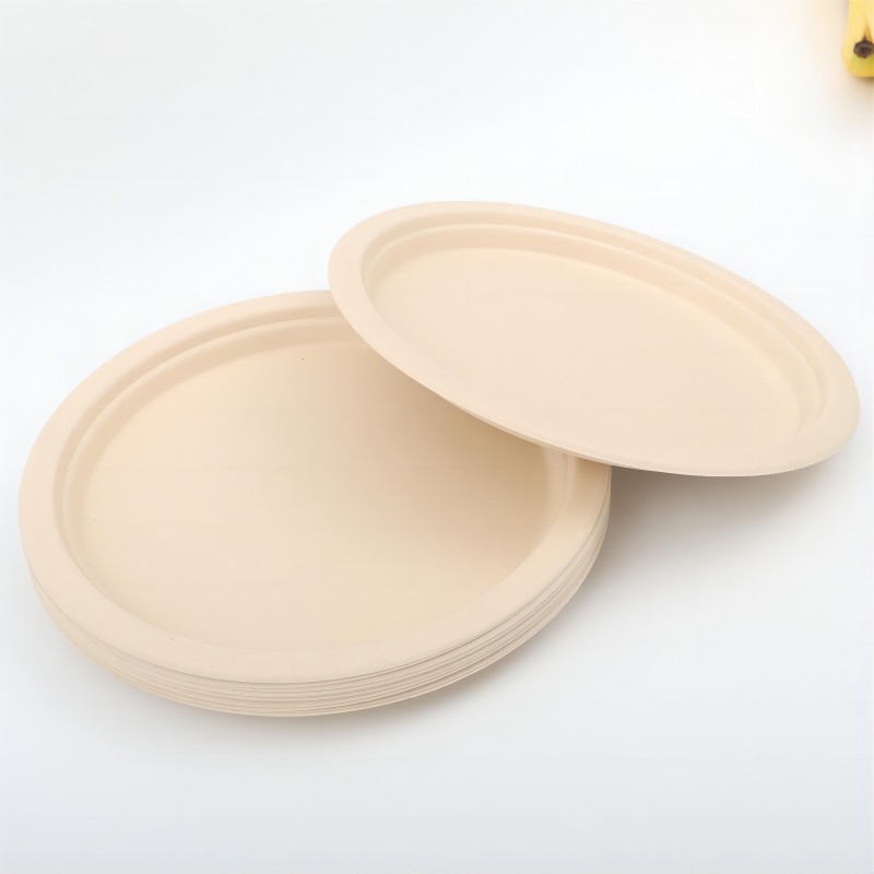 No PFAS Added Natural Bamboo Pulp Plate
