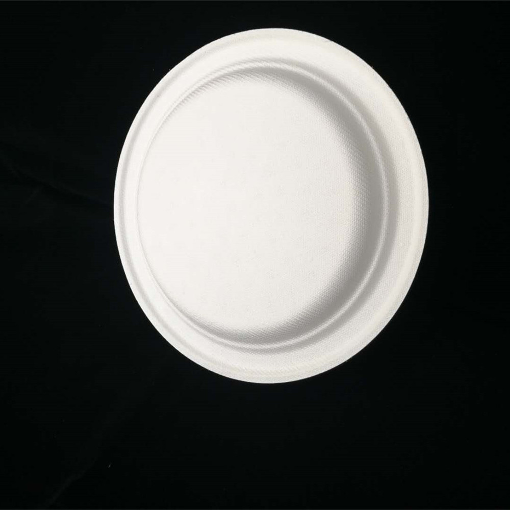 Китай 7-дюймовая одноразовая бумажная тарелка из жома сахарного тростника, производитель