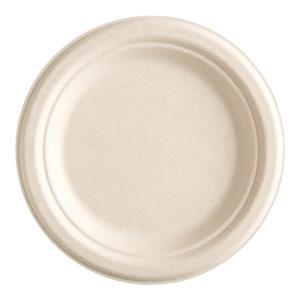 7-дюймовые тарелки из натуральной багассы без ПФАС
