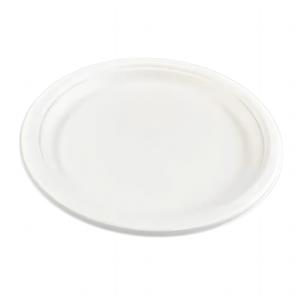 8 인치 일회용 흰색 사탕수수 대나무 접시 디자인