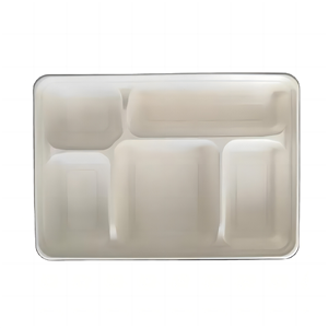 bagasse meal lunch tray 5compartments