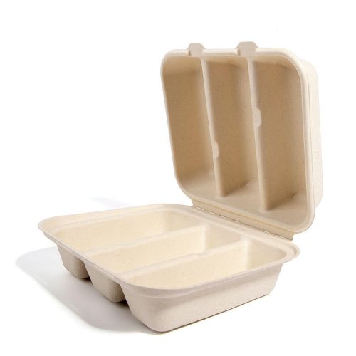 biodegradable sugarcane bagasse paper taco packaging box