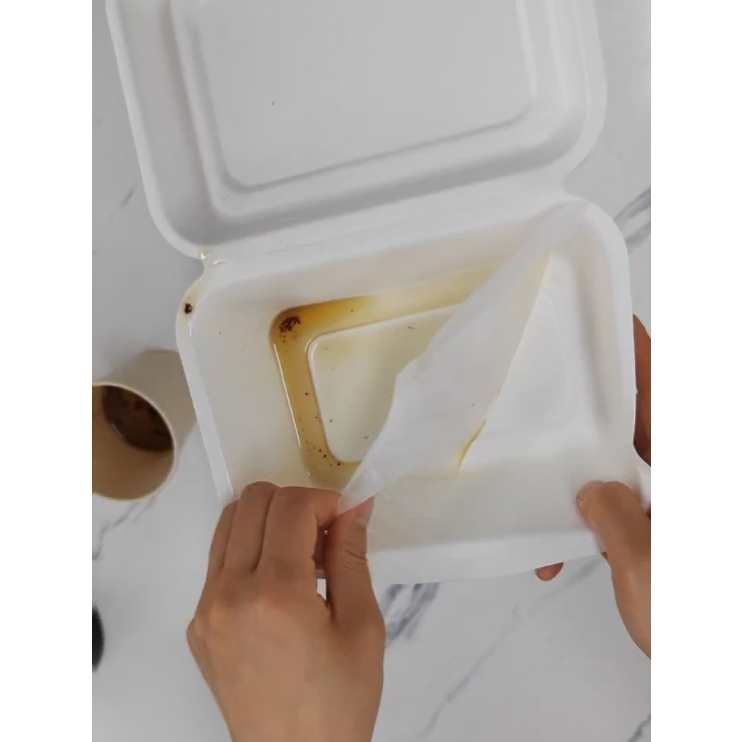 pla film coated biodegradable sugarcane bagasse box