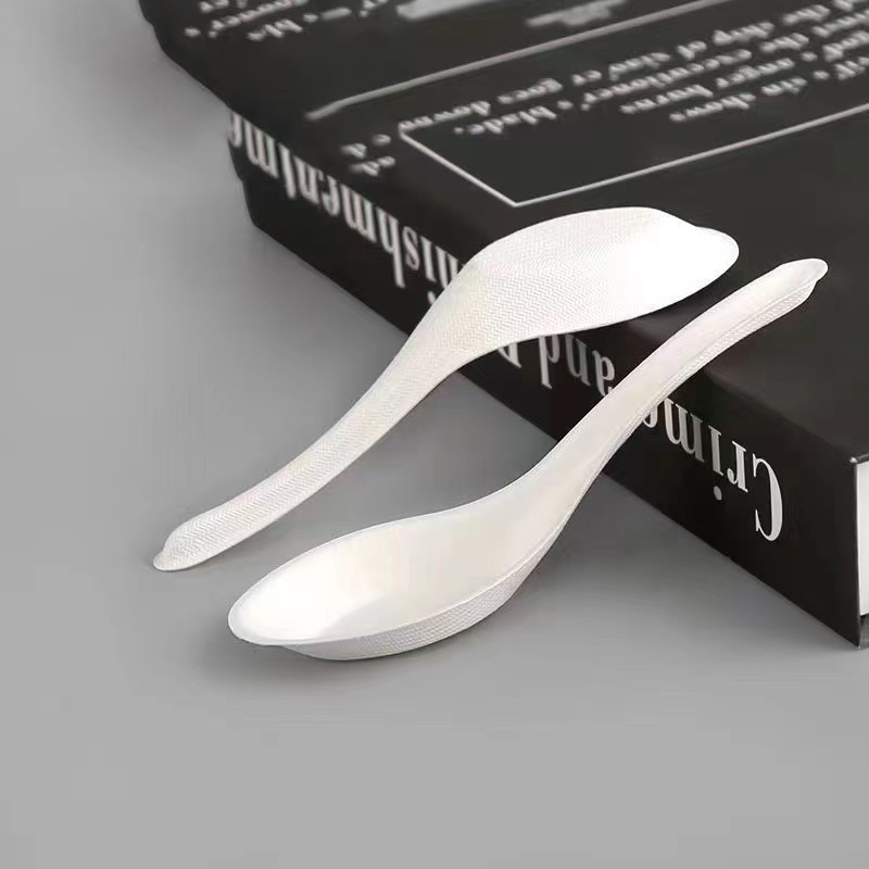 Biodegradable Bagasse Disposable chinese Asian Soup Spoons