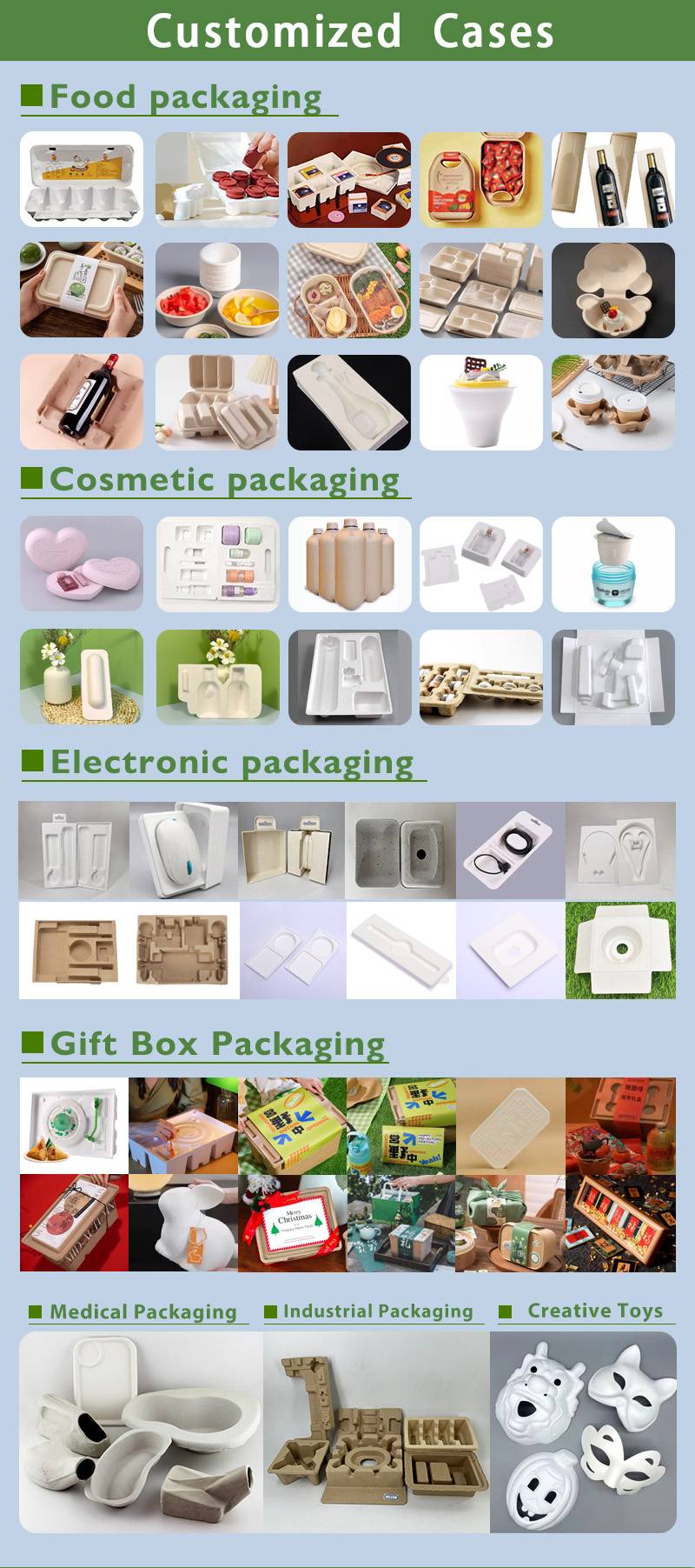 biodegradablepaper Pulp Molded Packaging