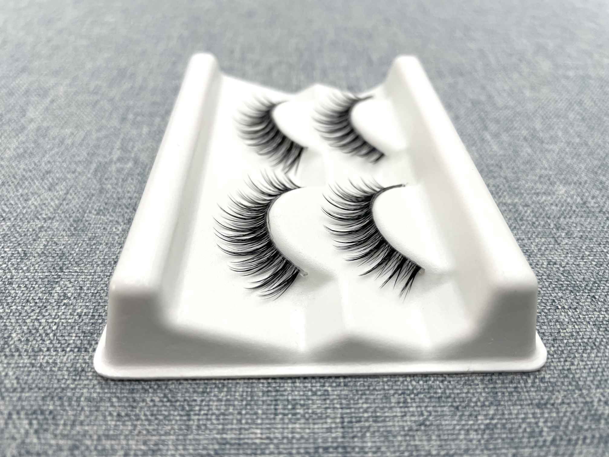 paper pulp fake eyelashes trays false eyelash packaging box