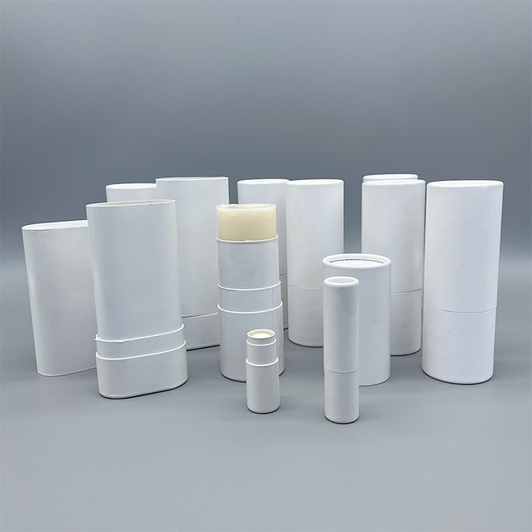 Custom Sugarcane Pulp Deodorant Tube Packaging for International Client