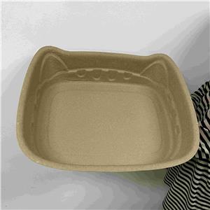 custom Biodegradable paper pulp cat litter box