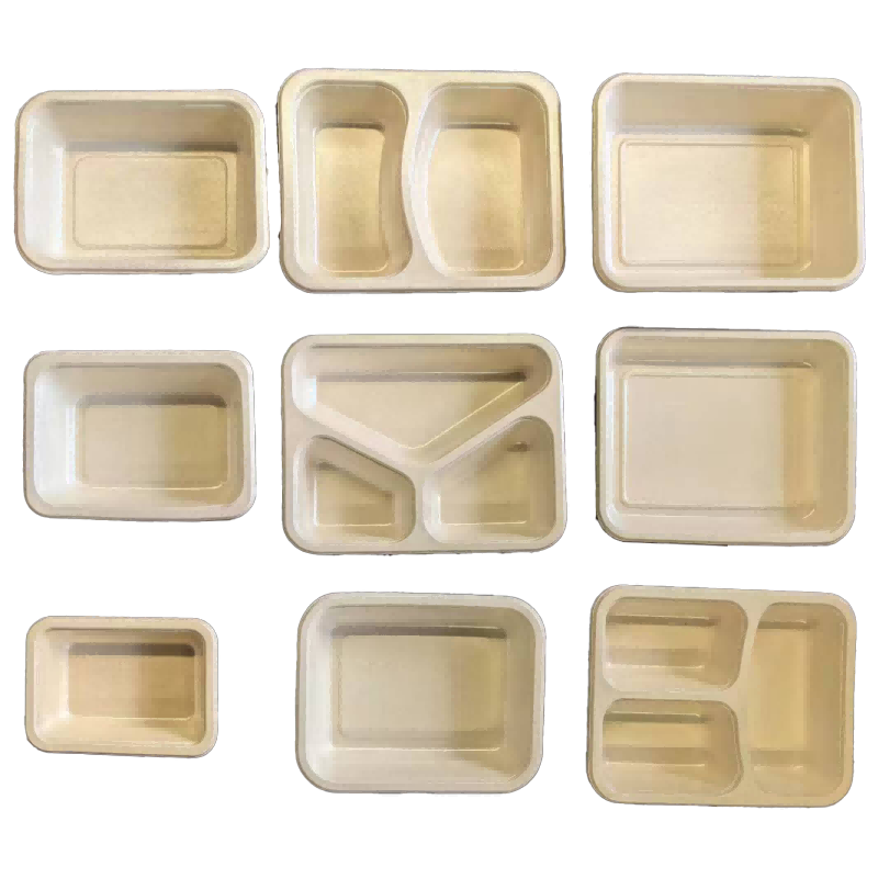 2 compartment film-sealable paper meal trays