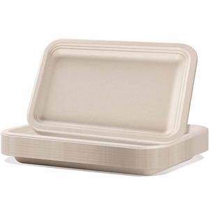 14inch biodegradable bagasse paper tray plate