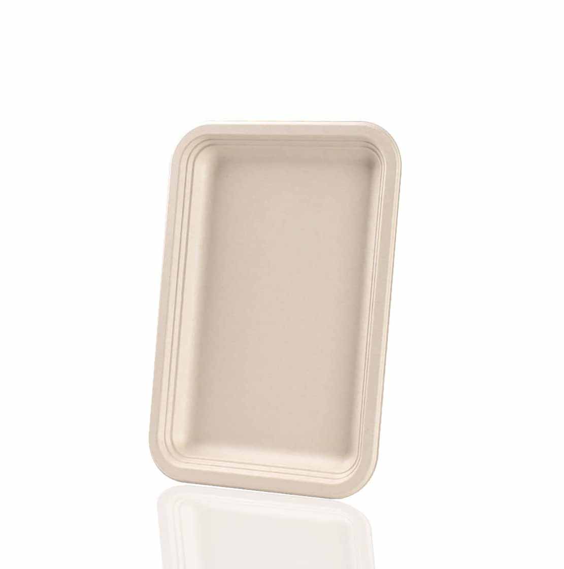 14inch biodegradable bagasse paper tray plate