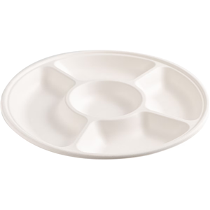 Serving 5-Compartment Bagasse dishes- Biodegradable